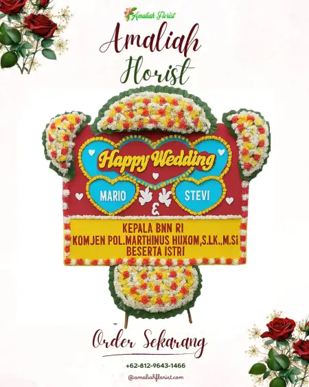 Papan Bunga Pernikahan Pengawu